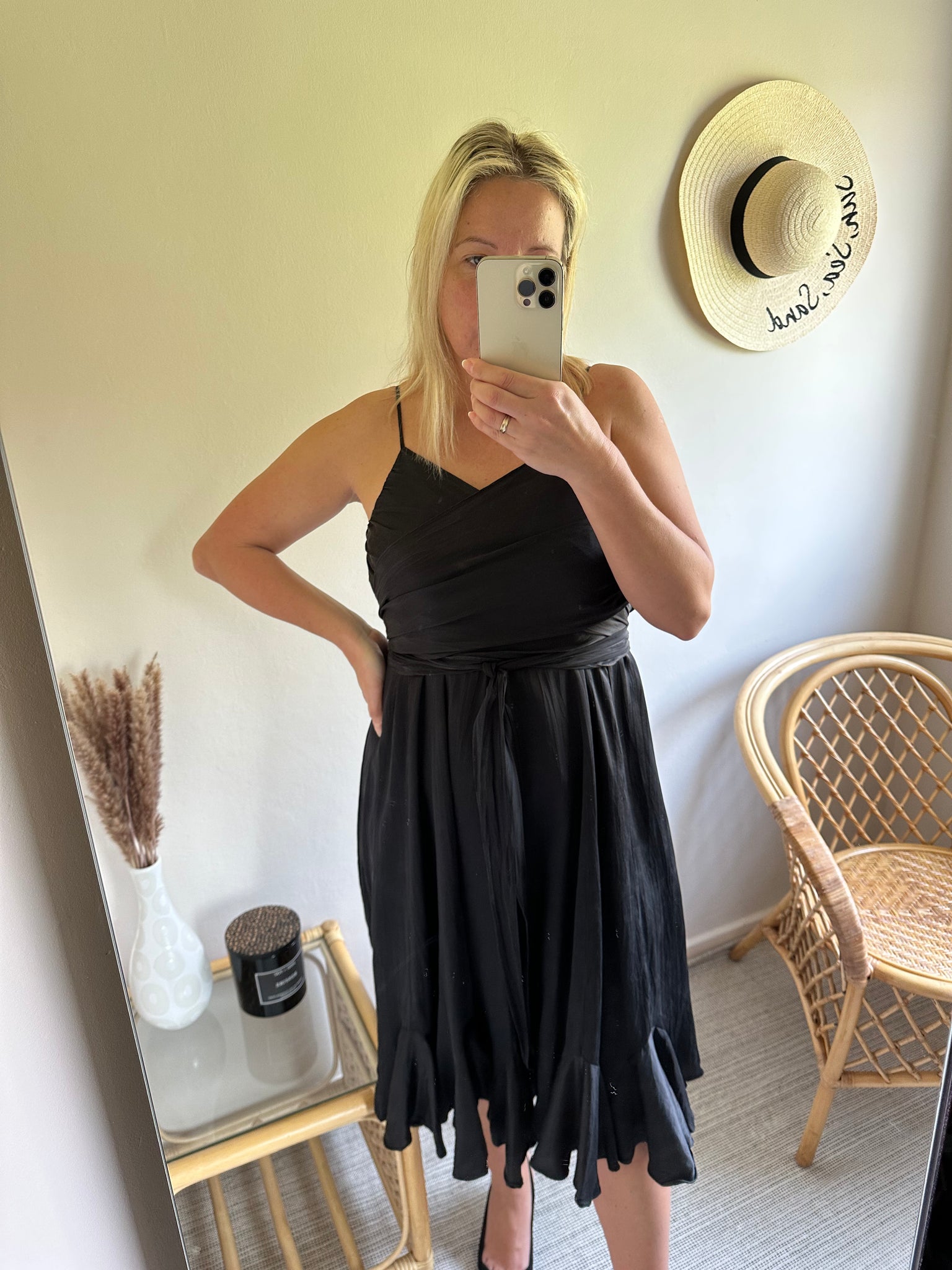 Warehouse sales silk dress