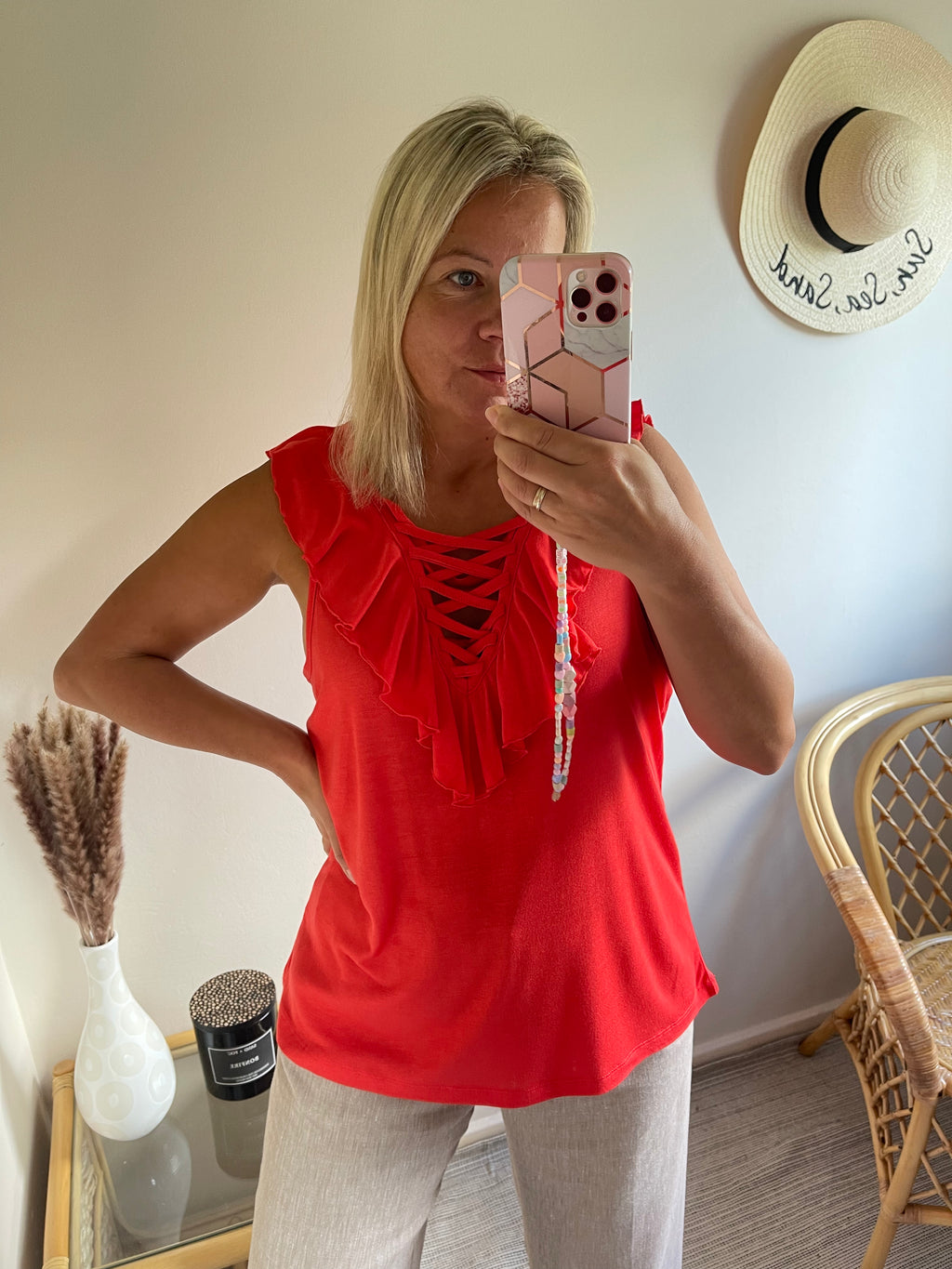 Size 16, 18, 20, 22 Red Brave Soul Top NEW